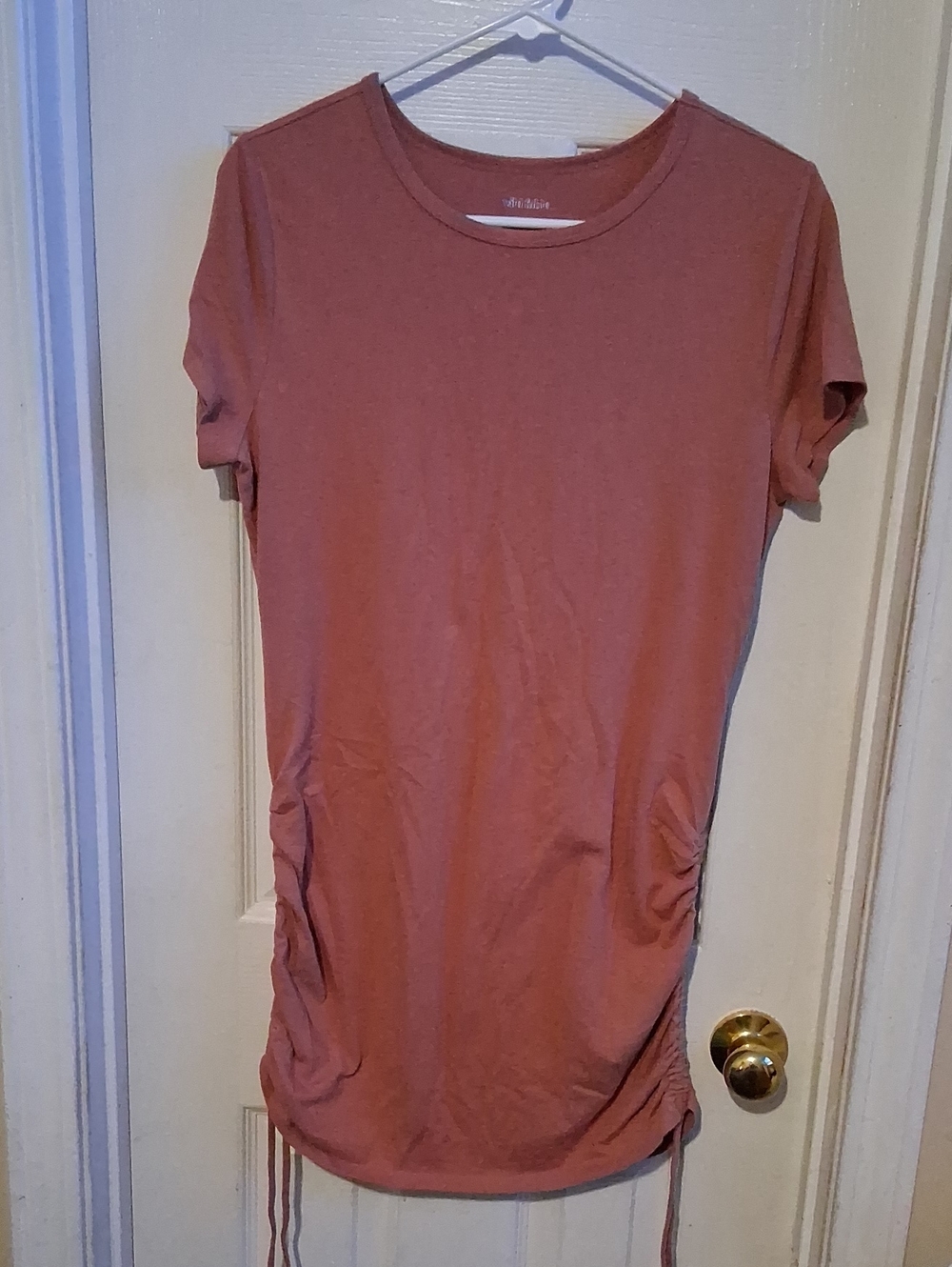 Wild Fable Rose Mauve Short Sleeve Ruched Tunic